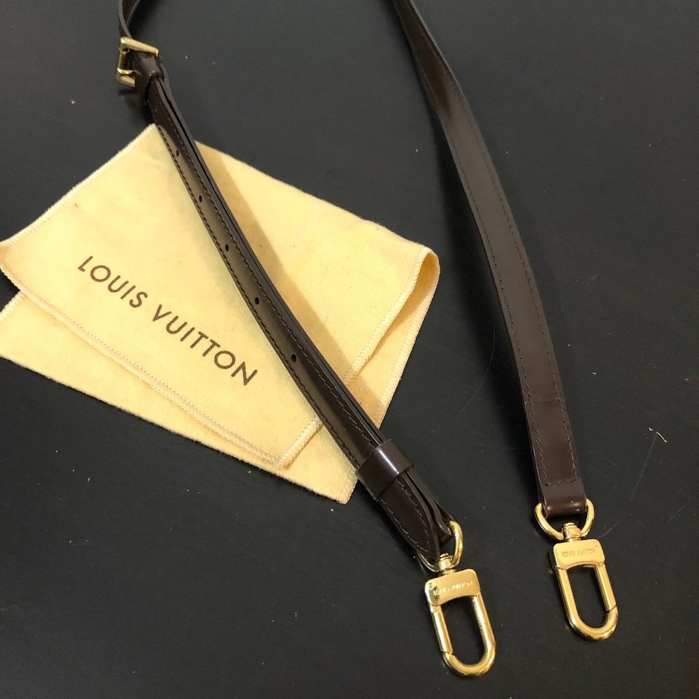 LOUIS VUITTON ADJUSTABLE SHOULDER STRAP 16MM EBENE